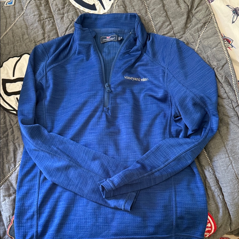 Vineyard Vines boys Blue Quarter-Zip